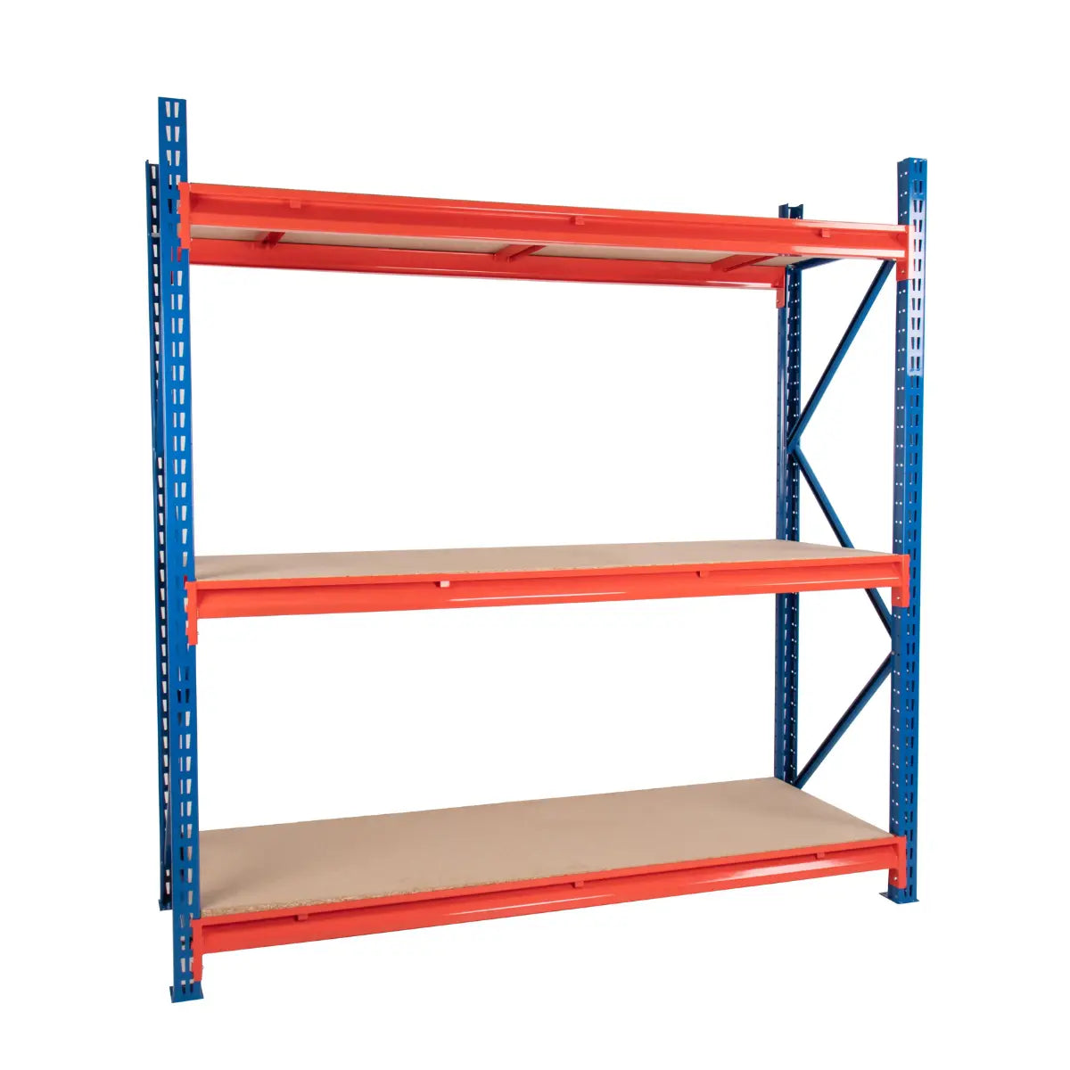 Anco TS Longspan Shelving with Chipboard Decking – 3 Level System
