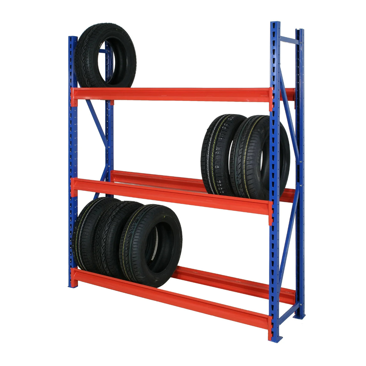 Longspan tyre racking system for heavy duty industrial tyre storage