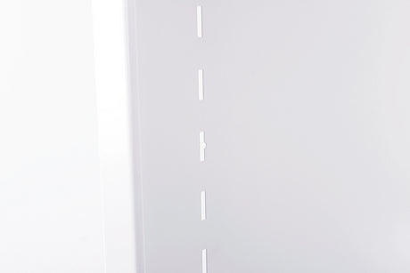 Full back cladding panel fitted to shelving bay