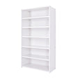 Delta Plus filing shelves with enclosed rear panels in white metal
