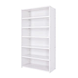 Delta Plus filing shelves with enclosed rear panels in white metal