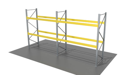 pallet racking 2 bay kit with adjustable beams