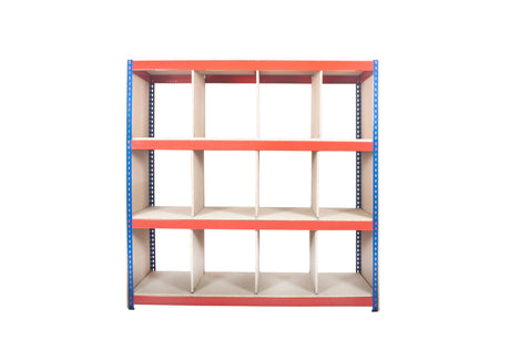 divider racking system showing multiple storage compartments
