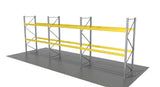3 bay pallet racking with galvanised frames