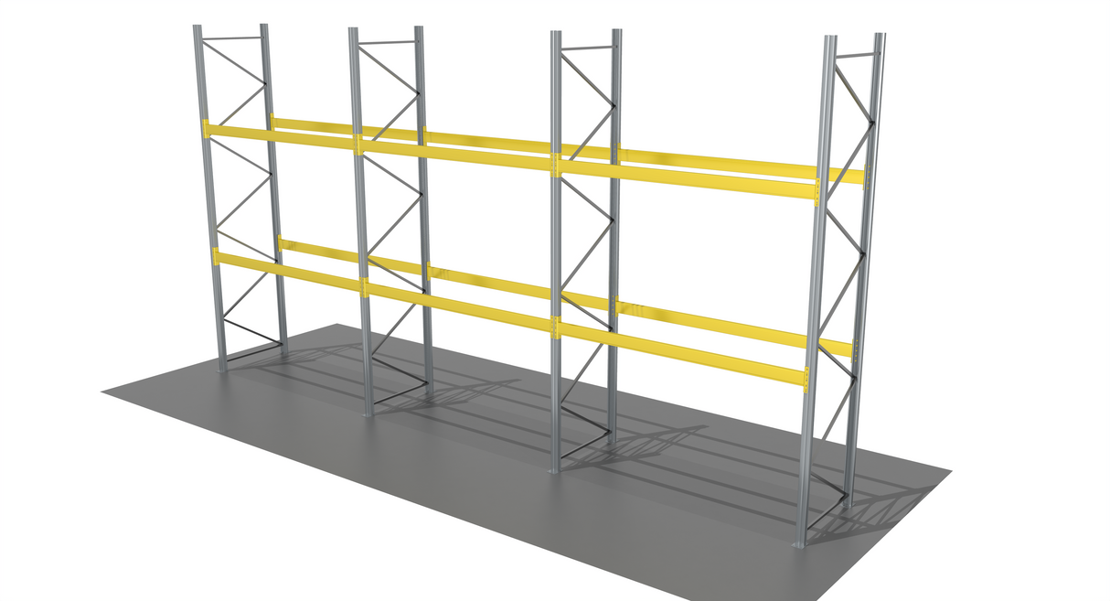 Pallet Racking 3 Bay Kits – Heavy-Duty Industrial Storage