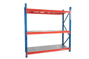TS Longspan Shelving – 3 Levels with Solid Steel Decking - Racking Online
