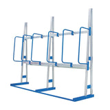 industrial vertical storage rack with adjustable hoop dividers
