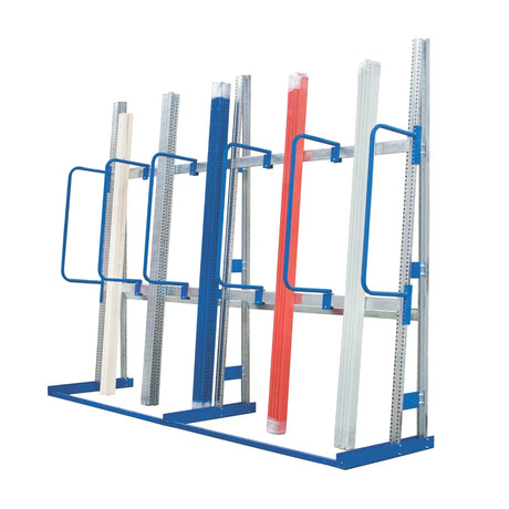 vertical material rack for storing long items