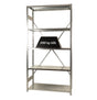 Galvanised boltless shelving system with high-capacity steel shelves