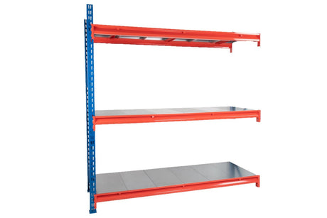 TS Longspan Shelving – 3 Levels with Solid Steel Decking - Racking Online