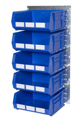louvre panel storage bins for industrial environments
