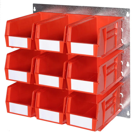 stackable plastic bins used on louvre panel rails
