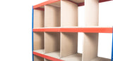 chipboard shelving dividers fitted to rivet racking