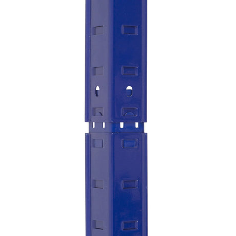 Anco Clicka boltless metal shelving upright with durable blue powder-coated finish