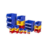 heavy duty industrial plastic bins used in small parts storage system