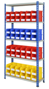 Bin shelving system configured for organised parts picking