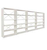Modular white metal frame designed for large interior spaces