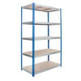 adjustable metal shelving with multiple shelf levels