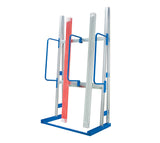 steel frame storage rack with upright dividers